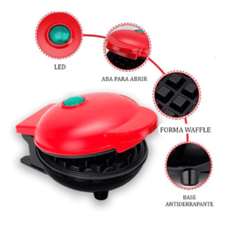 Máquina de Waffles Portátil WafflePro