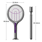 Mata Mosquito ZapLight Retrátil 2 em 1 | Raquete Elétrica Recarregável com Luz UV e Haste Extensível para Toda a Casa