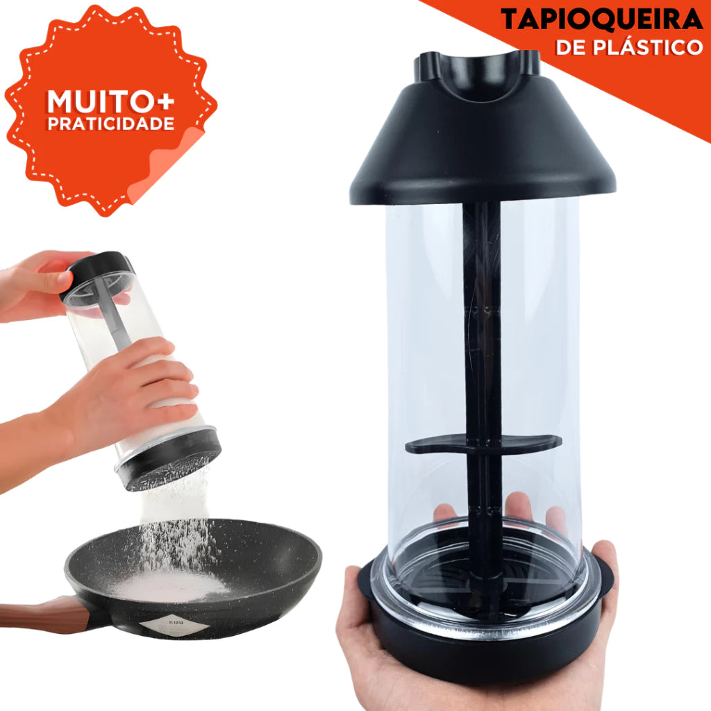 Mestre da Tapioca 2 em 1 | Armazena, Peneira e Polvilha com Higiene