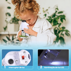 Microscópio Infantil de Mão | Zoom 60x a 180x | Iluminação LED | Ciência e Descoberta para Crianças