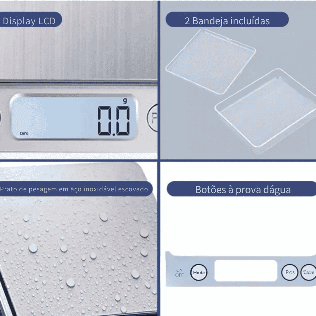 Mini Balança Digital Diamond 0,1g a 2kg | Alta Precisão para Cozinha, Joalheria e Laboratório