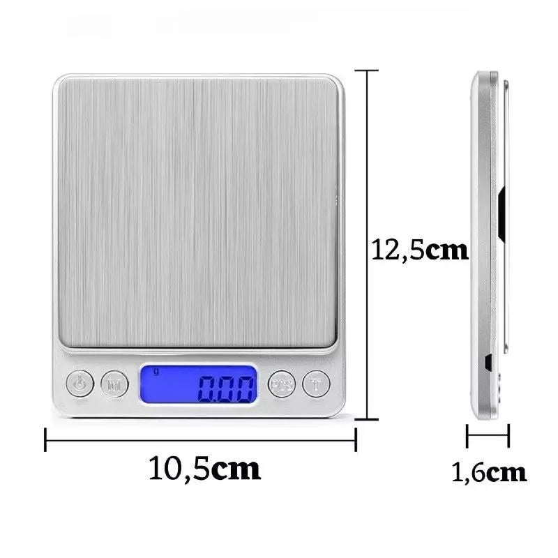 Mini Balança Digital Diamond 0,1g a 2kg | Alta Precisão para Cozinha, Joalheria e Laboratório
