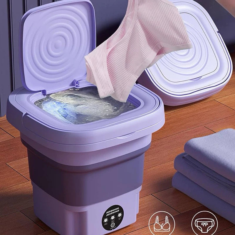 Mini Máquina de Lavar Portátil Smart | 8 Litros Bivolt e Dobrável