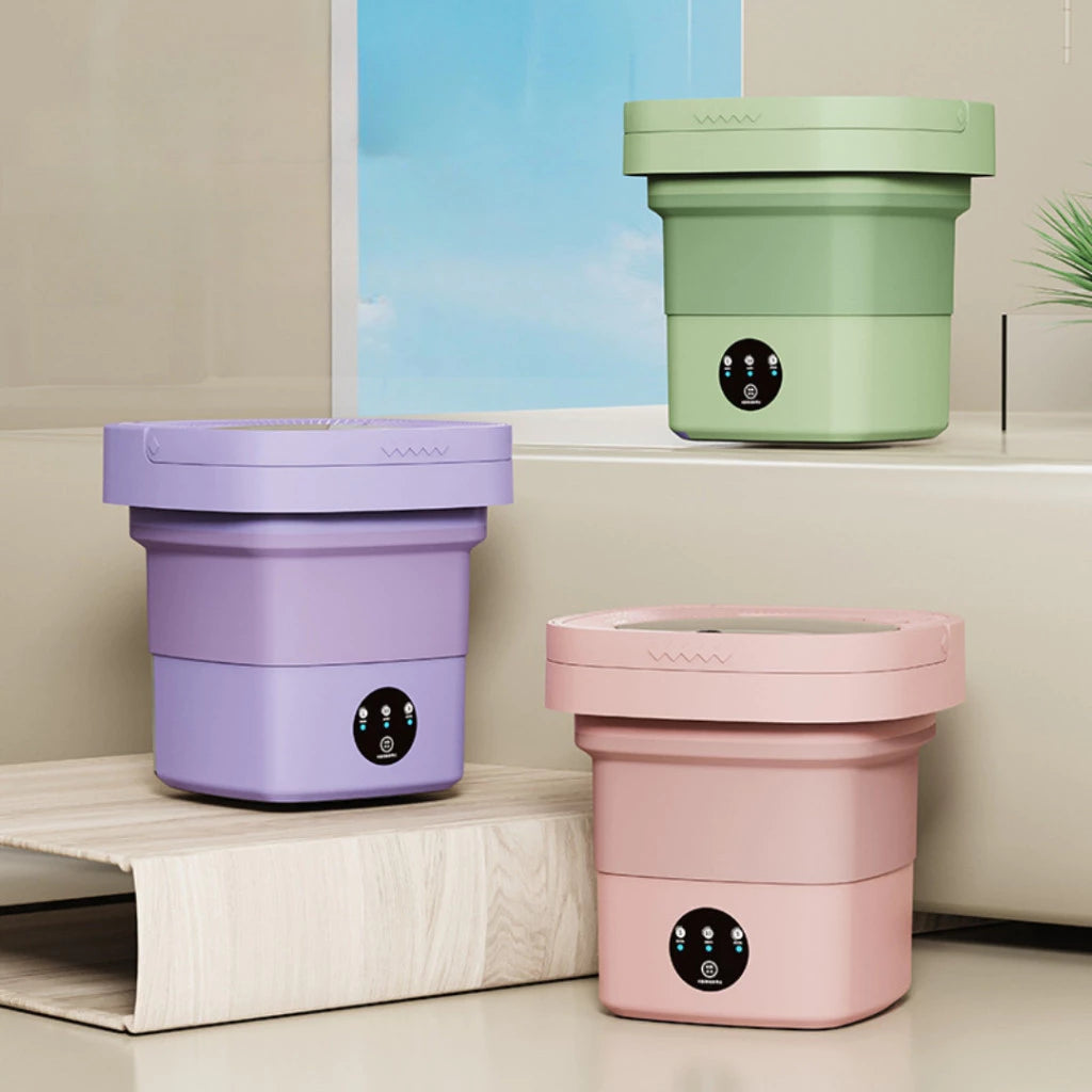 Mini Máquina de Lavar Portátil Smart | 8 Litros Bivolt e Dobrável