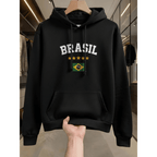 Moletom Canguru Brasil Unissex | Flanelado com Capuz