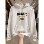 Moletom Canguru Brasil Unissex | Flanelado com Capuz