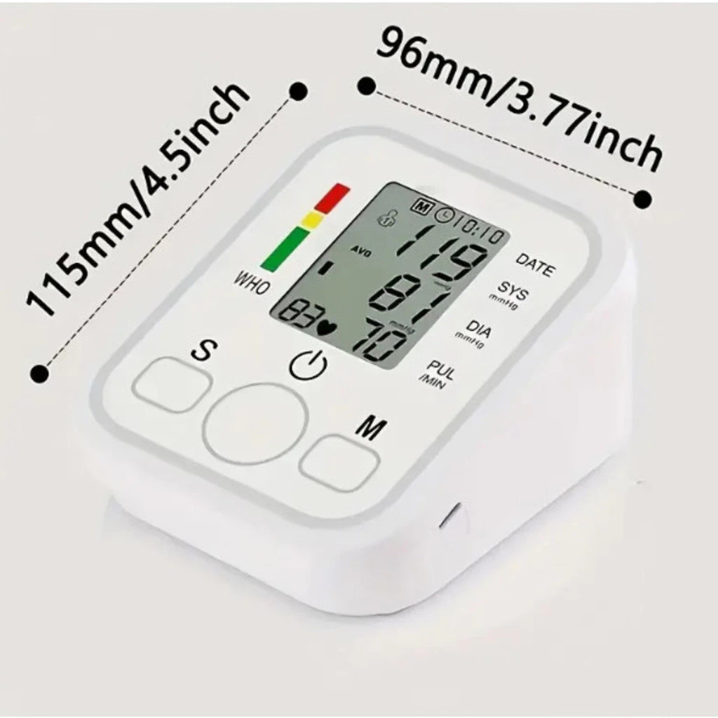 Monitor Digital de Pressão Arterial de Braço | Detecção de Arritmia e Medição Automática com Alta Precisão