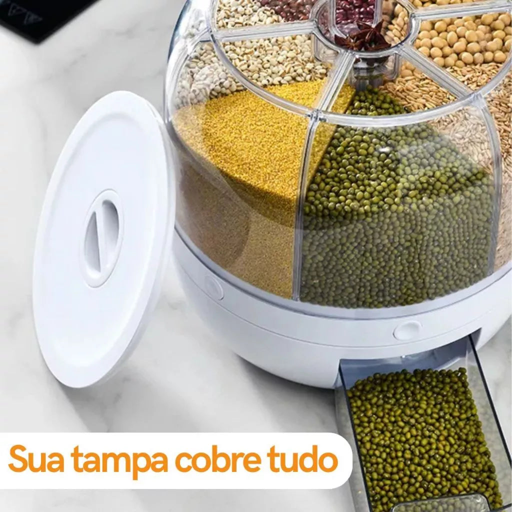Organizador Rotatório de Alimentos 6 em 1