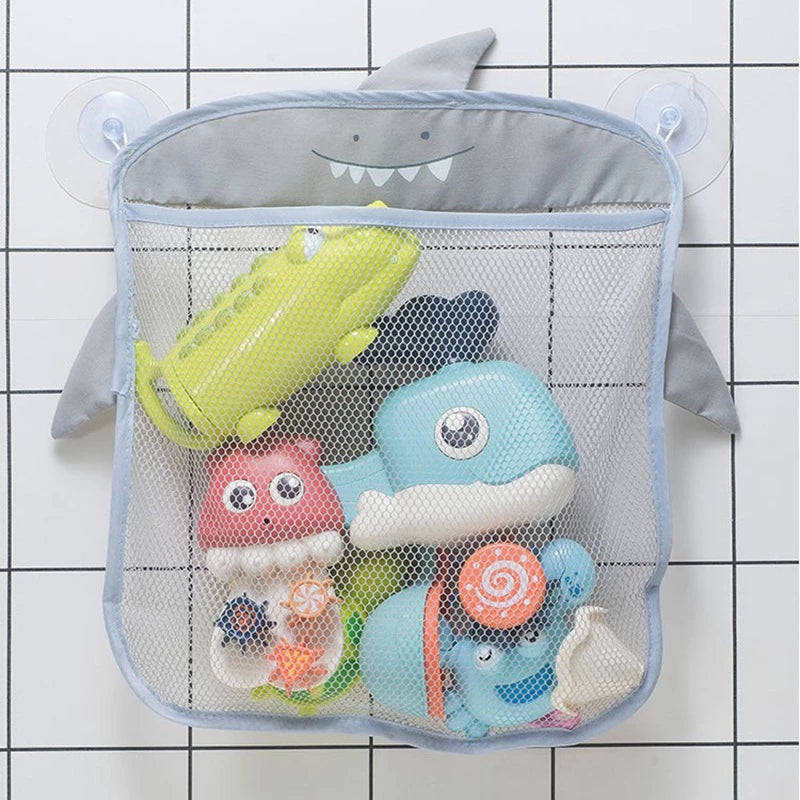 Organizador de Banho Infantil | Sacola Poliéster com Ventosas | 35x40cm | Anti-Mofo e Fácil Limpeza