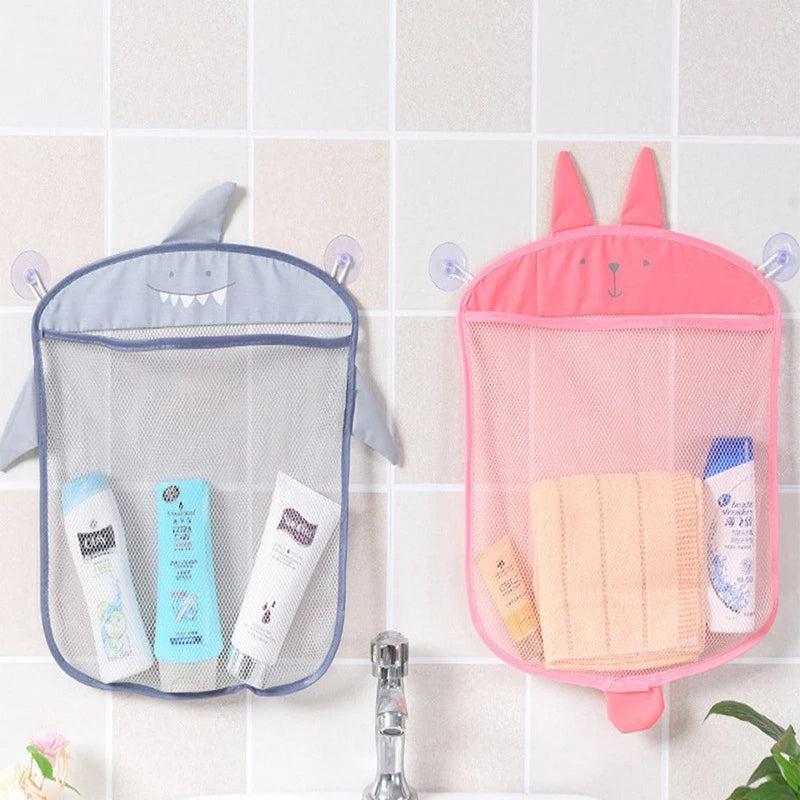 Organizador de Banho Infantil | Sacola Poliéster com Ventosas | 35x40cm | Anti-Mofo e Fácil Limpeza