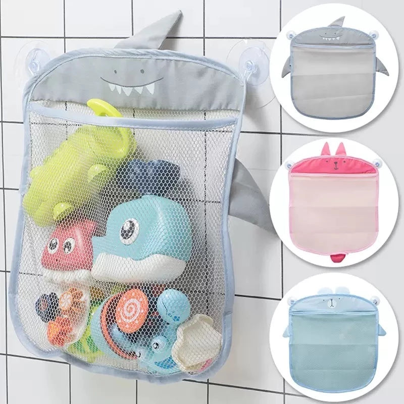 Organizador de Banho Infantil | Sacola Poliéster com Ventosas | 35x40cm | Anti-Mofo e Fácil Limpeza