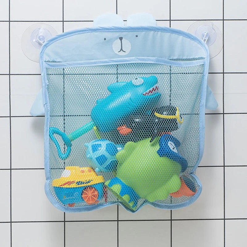 Organizador de Banho Infantil | Sacola Poliéster com Ventosas | 35x40cm | Anti-Mofo e Fácil Limpeza