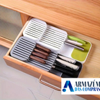 Kit Organiza Talheres Fácil | Facas Seguras e Colheres no Lugar