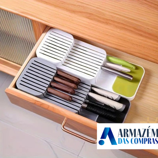 Kit Organiza Talheres Fácil | Facas Seguras e Colheres no Lugar