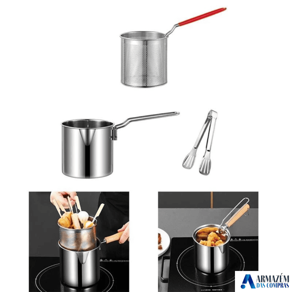Panela Multiuso Essencial | Cozinhe, Frite e Sirva com Facilidade