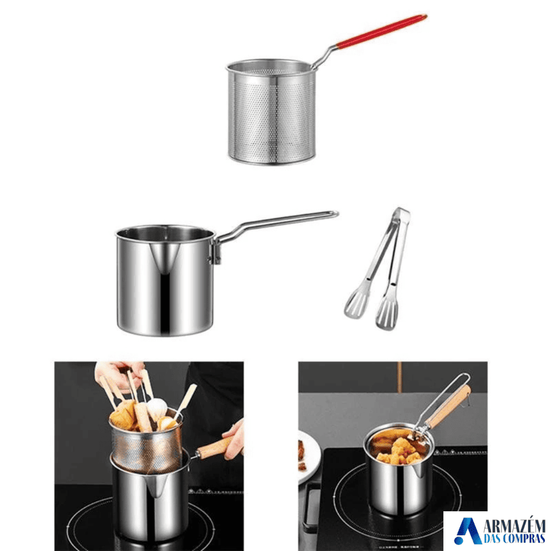 Panela Multiuso Essencial | Cozinhe, Frite e Sirva com Facilidade