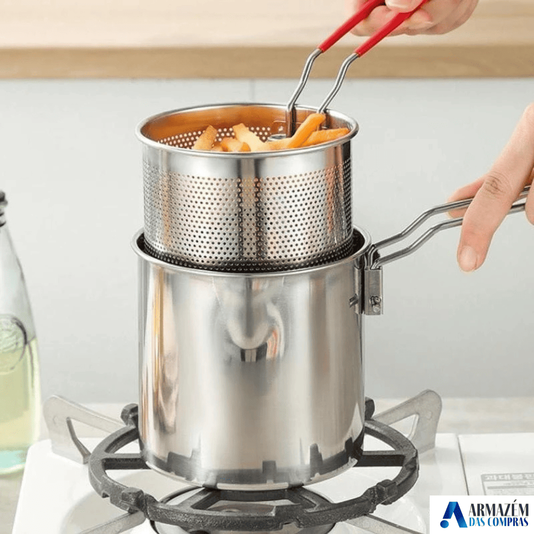 Panela Multiuso Essencial | Cozinhe, Frite e Sirva com Facilidade