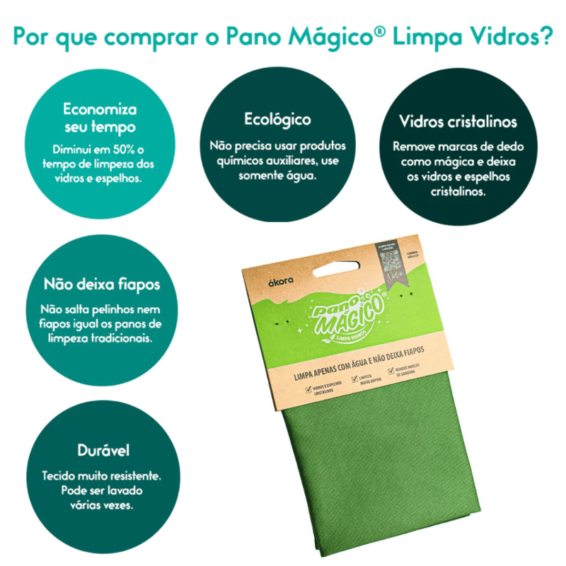 Pano Mágico Ákora | Limpeza Rápida, Econômica e Eficiente