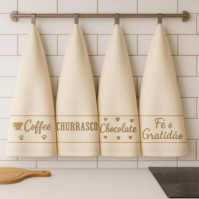Panos de Prato Jacquard Luxo | Maciez e Elegância para a Cozinha