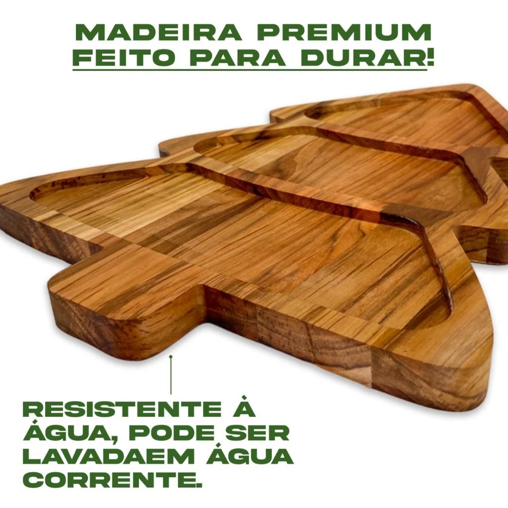 Petisqueira Pinheiro Luxo | Decoração Natalina com Sofisticação Natural