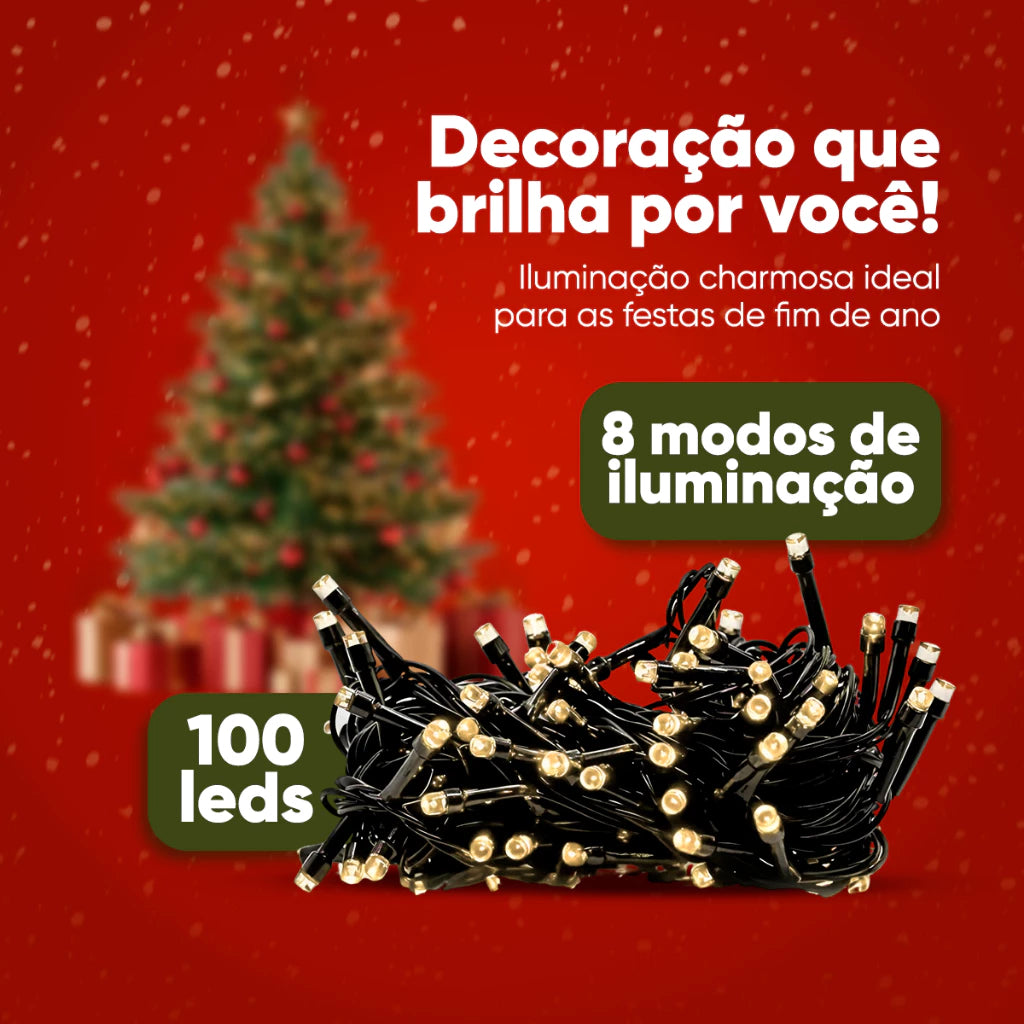 Pisca Pisca Natal Luz Quente | Decoração Aconchegante e Super Econômica