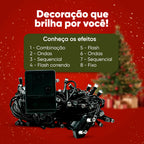 Pisca Pisca Natal Luz Quente | Decoração Aconchegante e Super Econômica