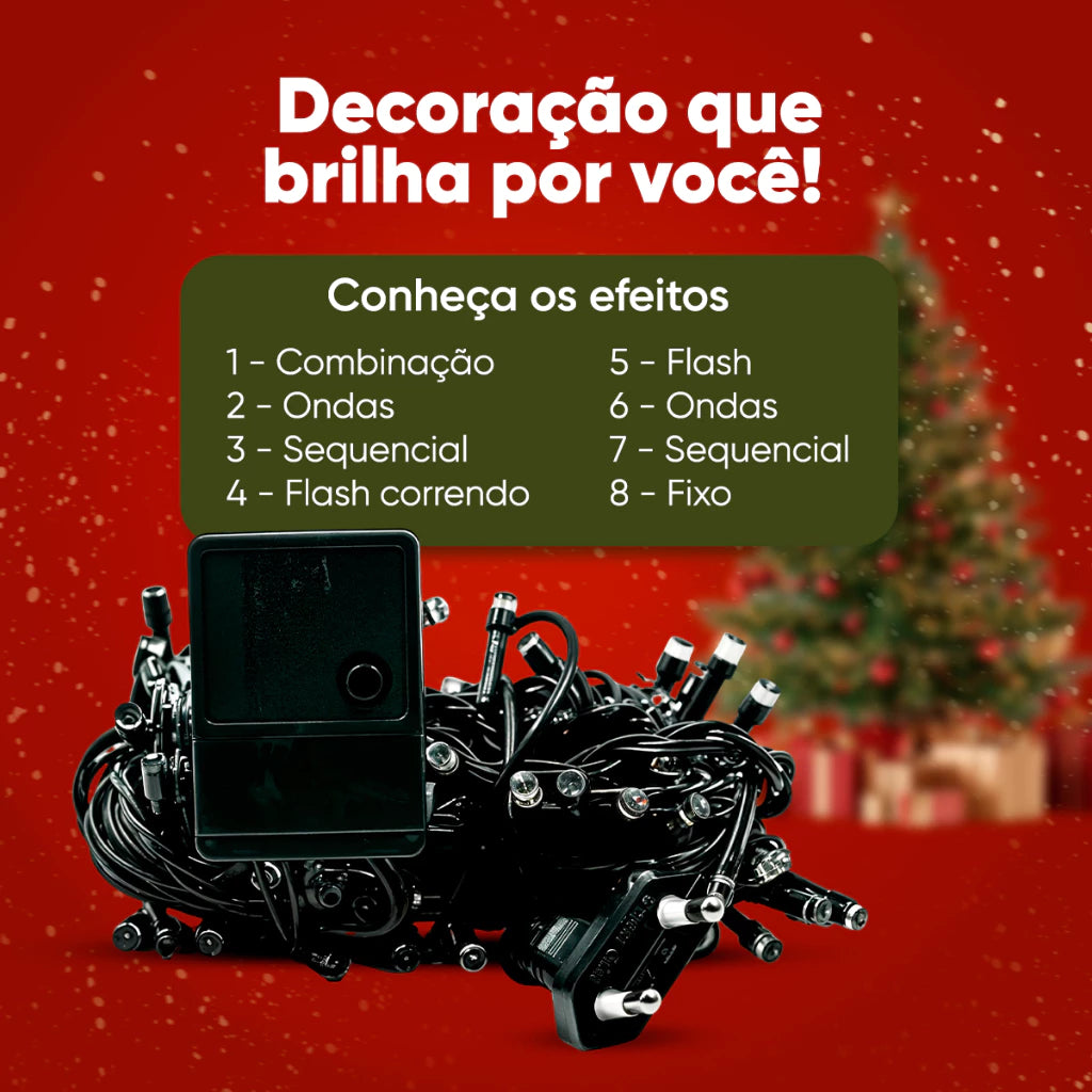 Pisca Pisca Natal Luz Quente | Decoração Aconchegante e Super Econômica