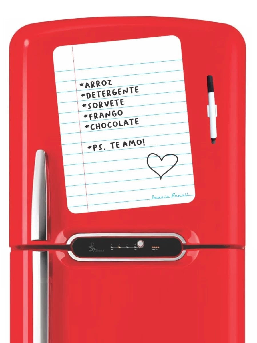 Planner Magnético Semanal | Lousa para Geladeira 19x25cm + Caneta