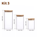 Potes de Vidro BambooFresh | Vedação Hermética e Cozinha Organizada