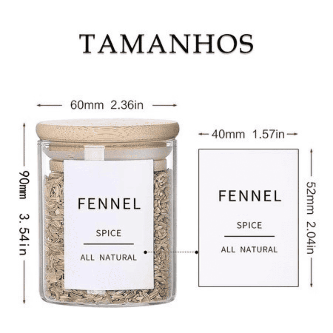 Potes de Vidro BambooFresh | Vedação Hermética e Cozinha Organizada