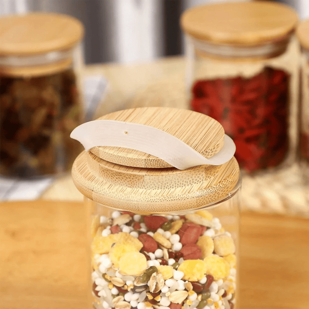 Potes de Vidro BambooFresh | Vedação Hermética e Cozinha Organizada