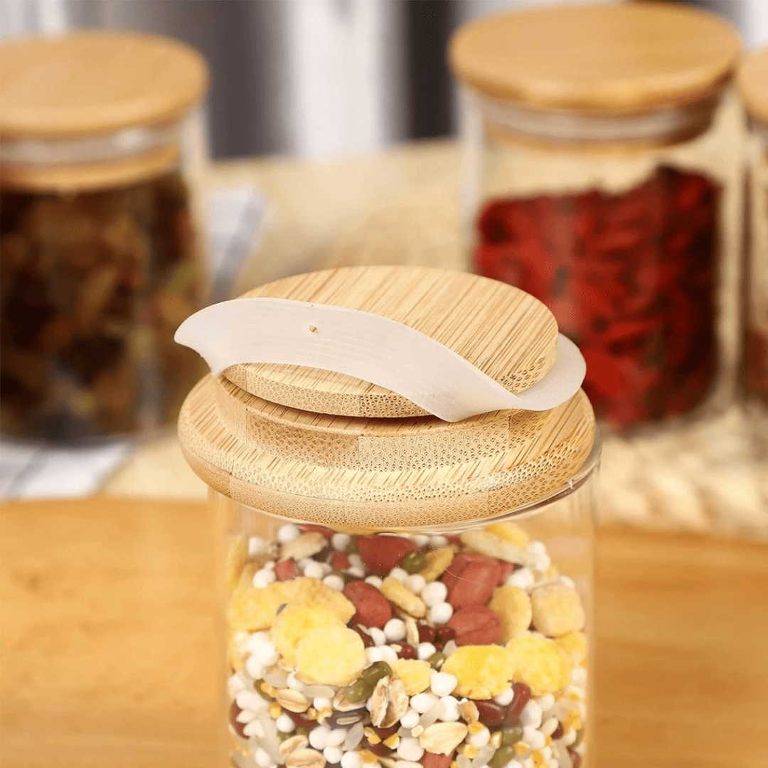 Potes de Vidro BambooFresh | Vedação Hermética e Cozinha Organizada