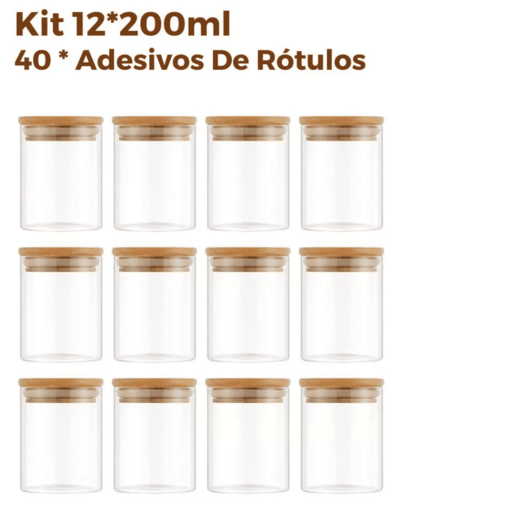 Potes de Vidro BambooFresh | Vedação Hermética e Cozinha Organizada