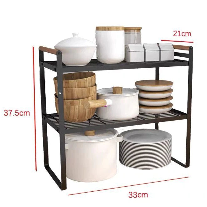 Prateleira 2 Andares Luxo | Otimização Vertical e Organização Impecável