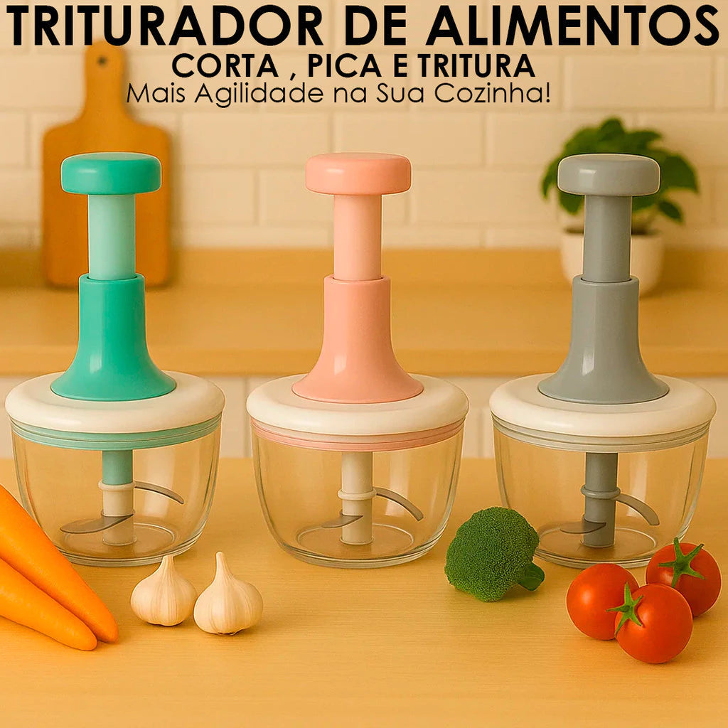 Processador Manual Turbo Max 1.5L | Pica, Tritura e Processa com Agilidade e Segurança