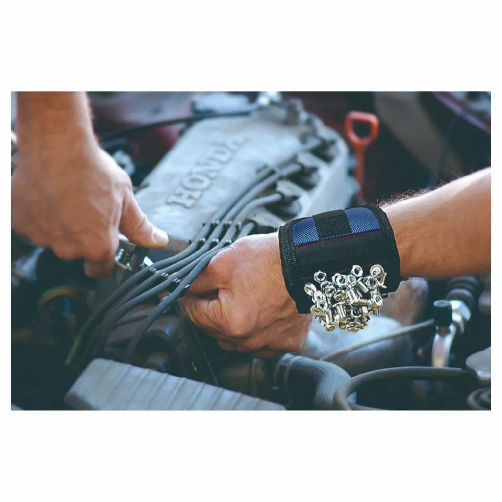 Pulseira Magnética ToolGrip Wrist | Ímãs de Neodímio para Segurar Parafusos e Brocas com Segurança e Conforto