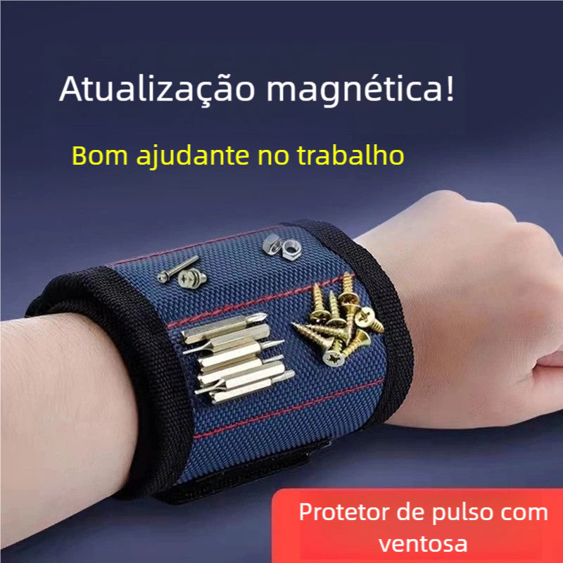 Pulseira Magnética ToolGrip Wrist | Ímãs de Neodímio para Segurar Parafusos e Brocas com Segurança e Conforto