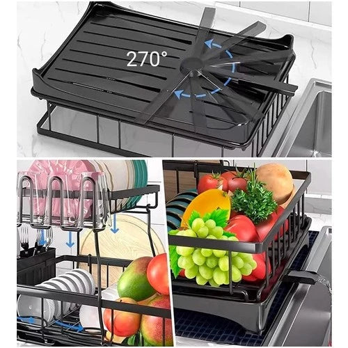 Rack de Louças Carbono Luxo | Durabilidade e Design Sofisticado para a Cozinha