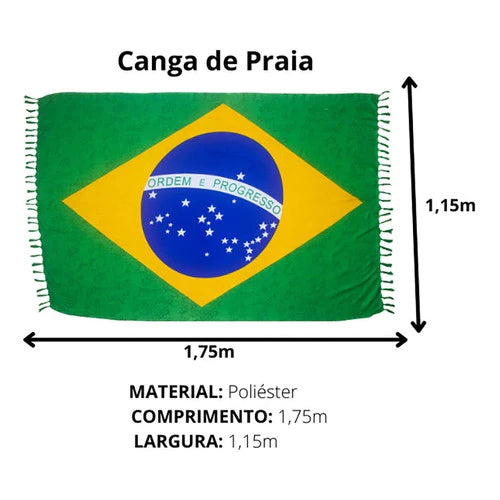 Saída de Praia Brasil Patriota | Acessório Versátil para Praia e Piscina