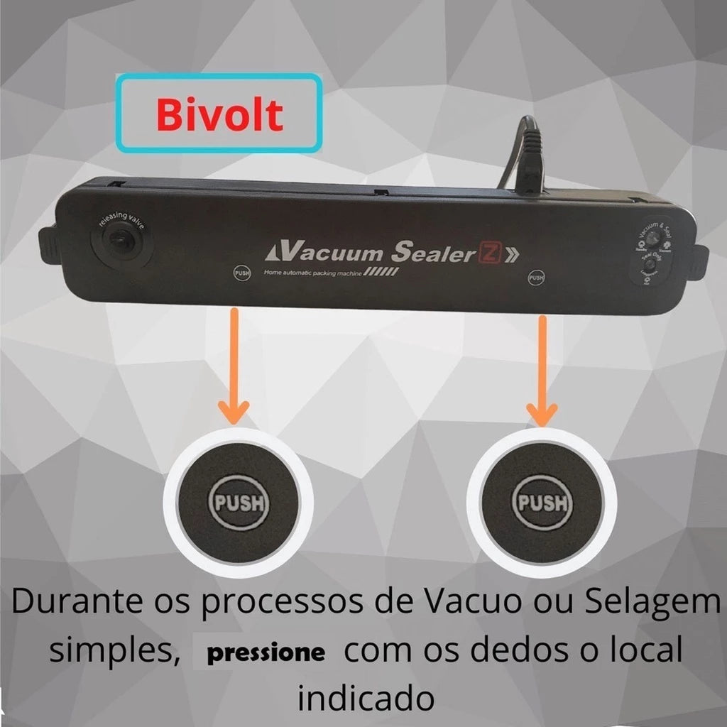 Seladora a Vácuo FreshLock | Alimentos Frescos por 5x Mais Tempo