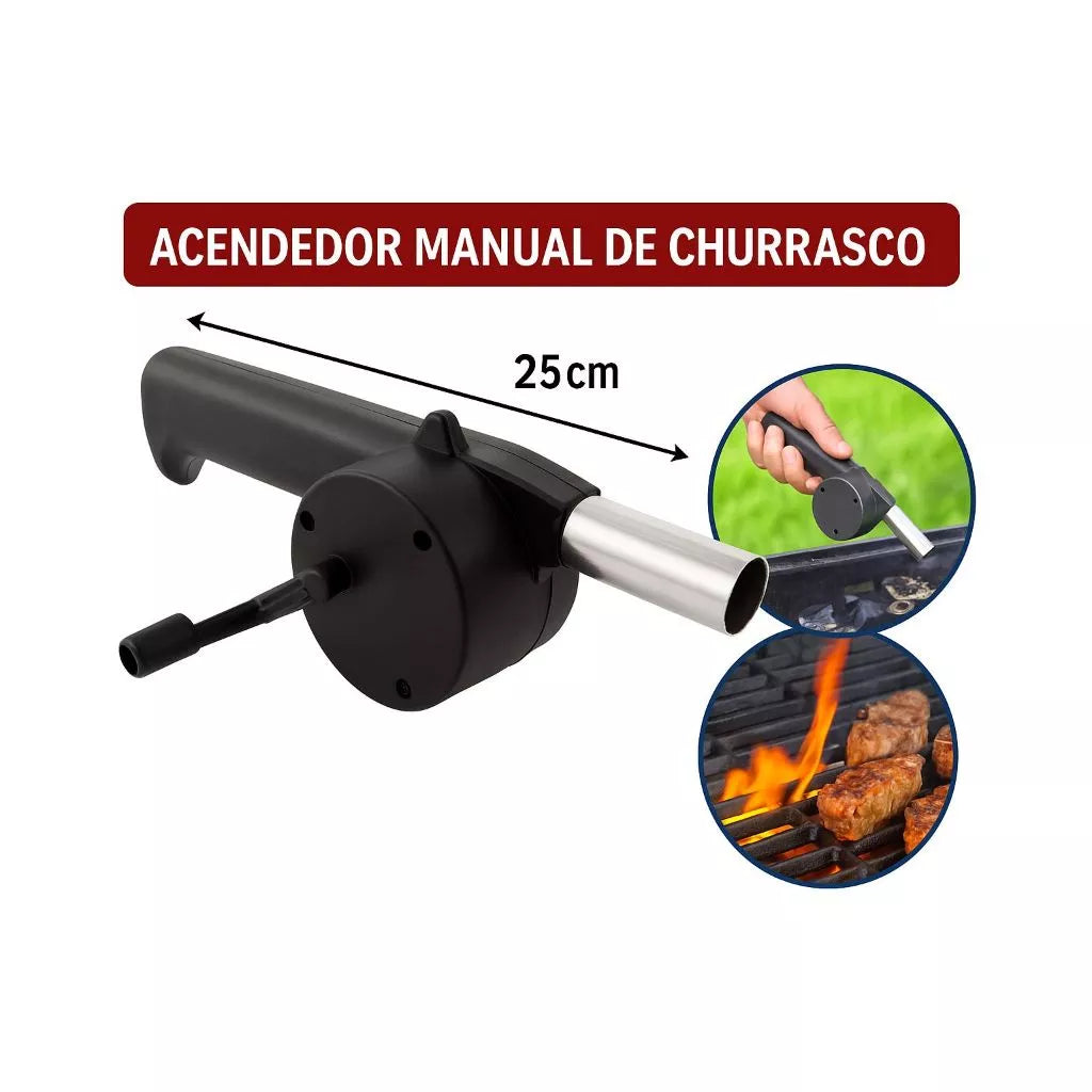 Soprador Churrasco FastFire | Fogo Intenso e Brasa em Segundos