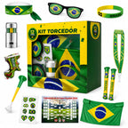 Super Kit Torcedor Seleção Brasileira | 12 Itens Festivos Copa do Mundo 2026