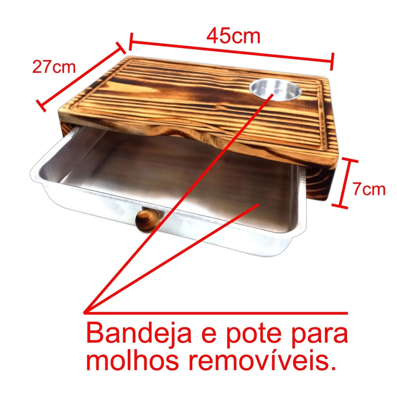Tábua Madeira Gourmet | Sirva e Corte com Total Praticidade