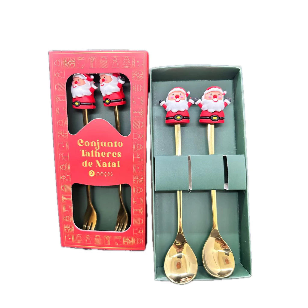 Talheres Natal Mágico Duo | Toque Festivo e Presente Inesquecível