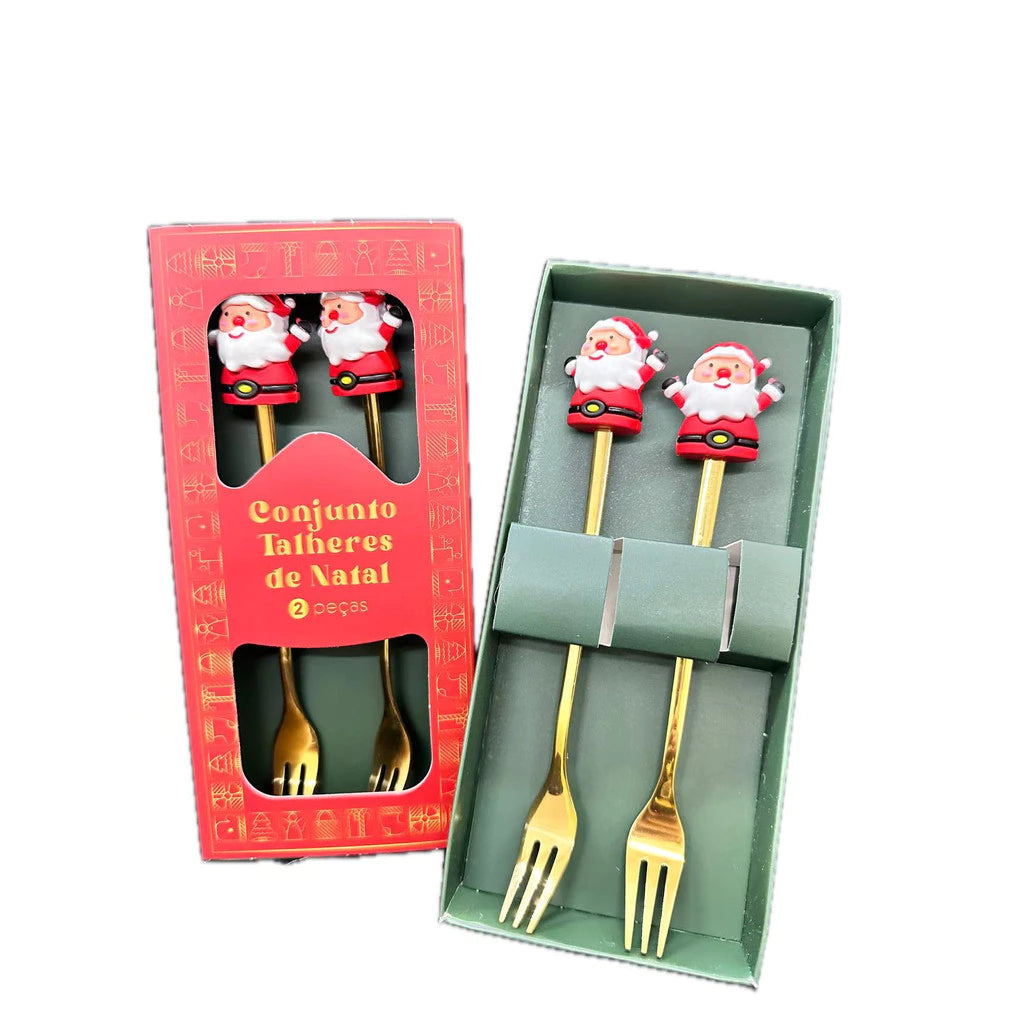 Talheres Natal Mágico Duo | Toque Festivo e Presente Inesquecível