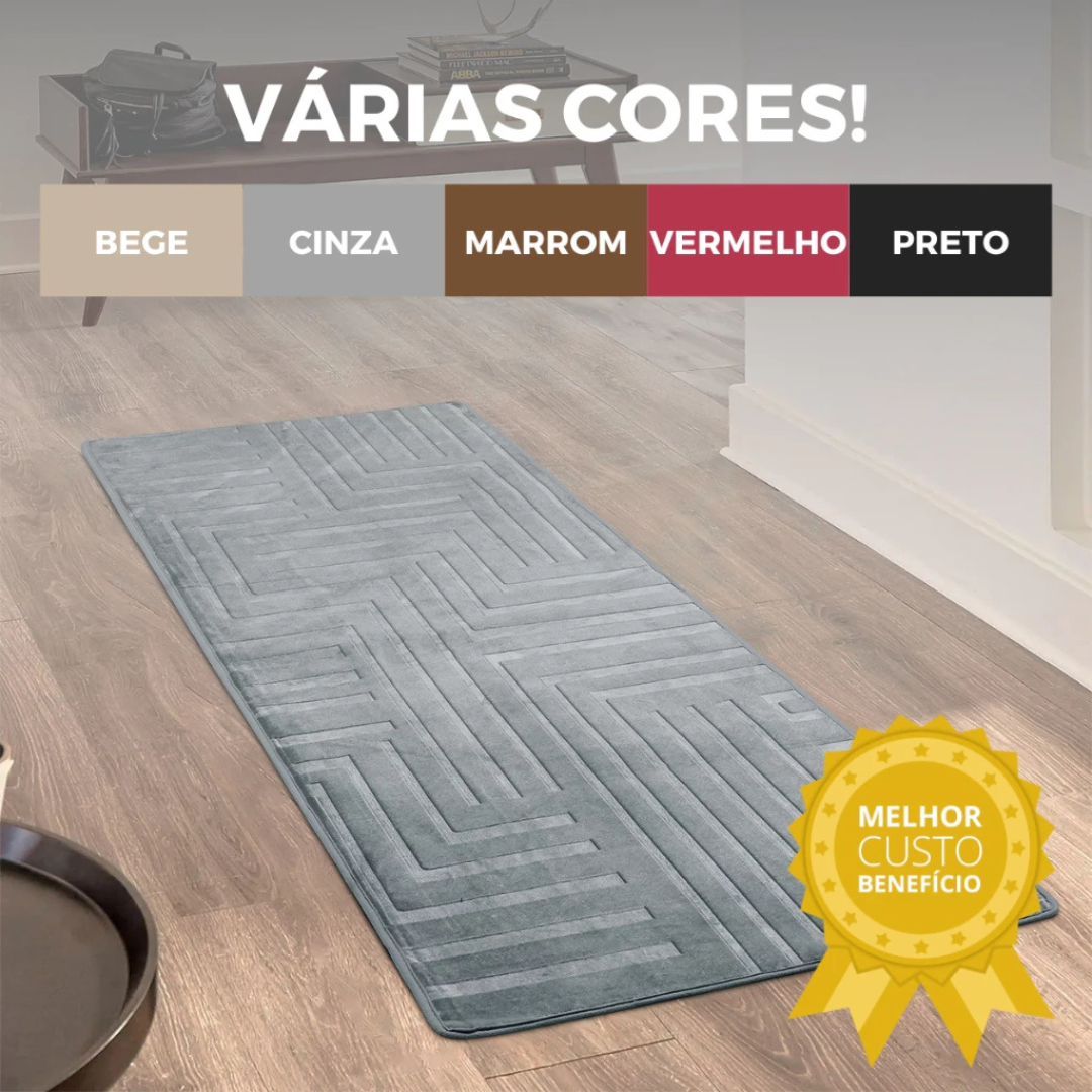 Tapete Corredor Conforto | O Fim dos Escorregões com Design Exclusivo
