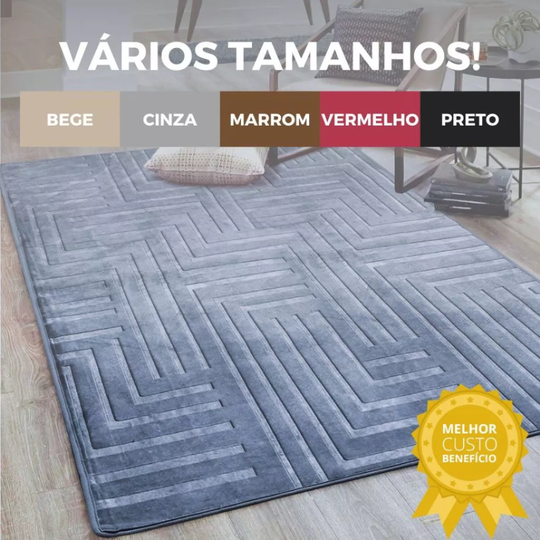 Tapete Itália Luxo Aveludado | Elegância Soft Touch e Antiderrapante