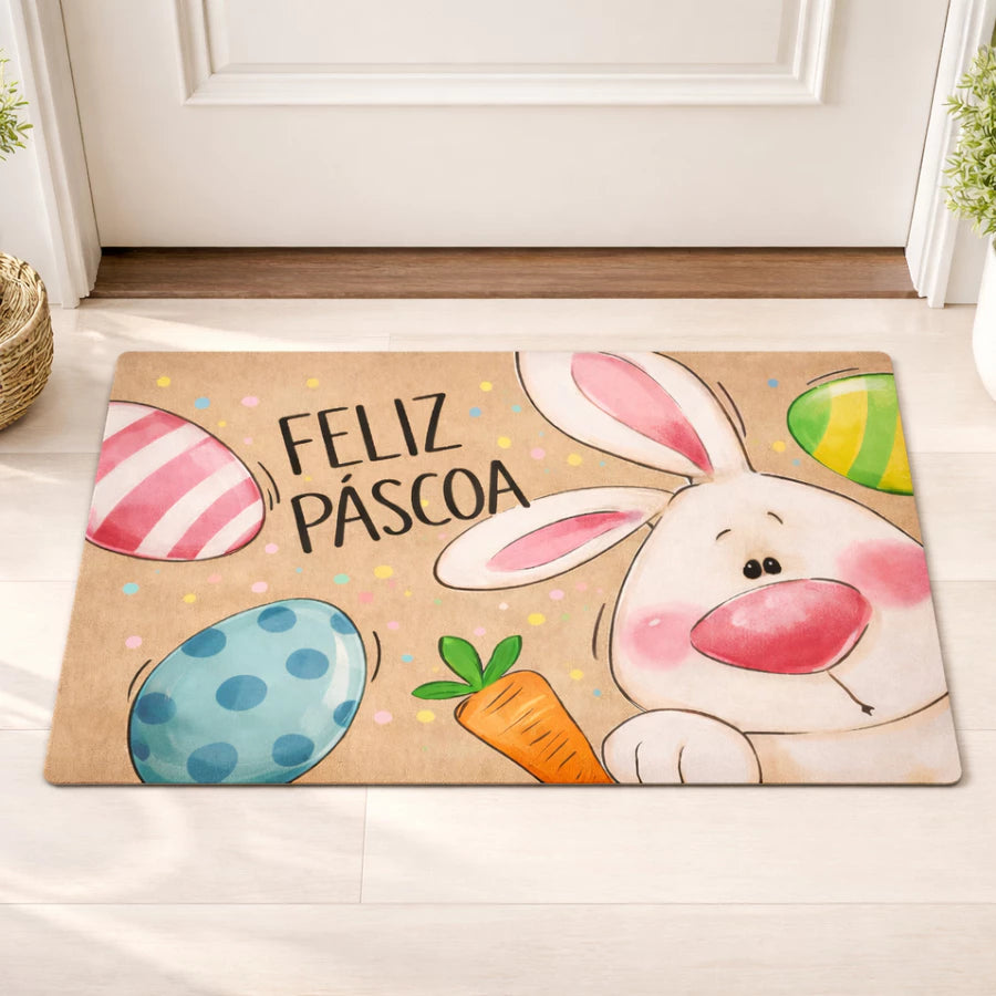 Tapete Páscoa Encantada | Superfície Soft e Antiderrapante