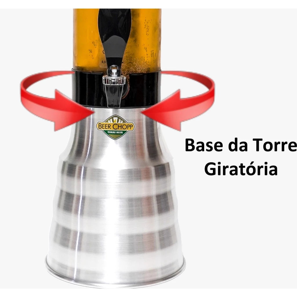 Torre de Cerveja Elite Chopp | Gelada por até 2 Horas e Design de Alumínio