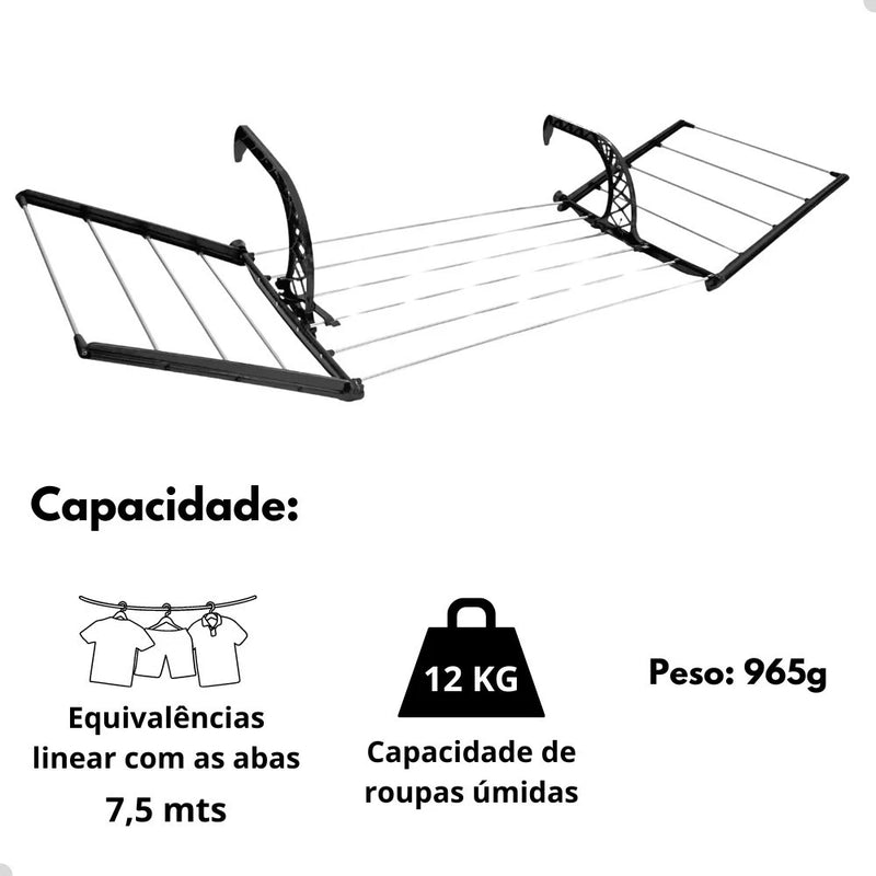 Varal Suspenso Prático | Secagem Rápida e Sem Ocupar Espaço